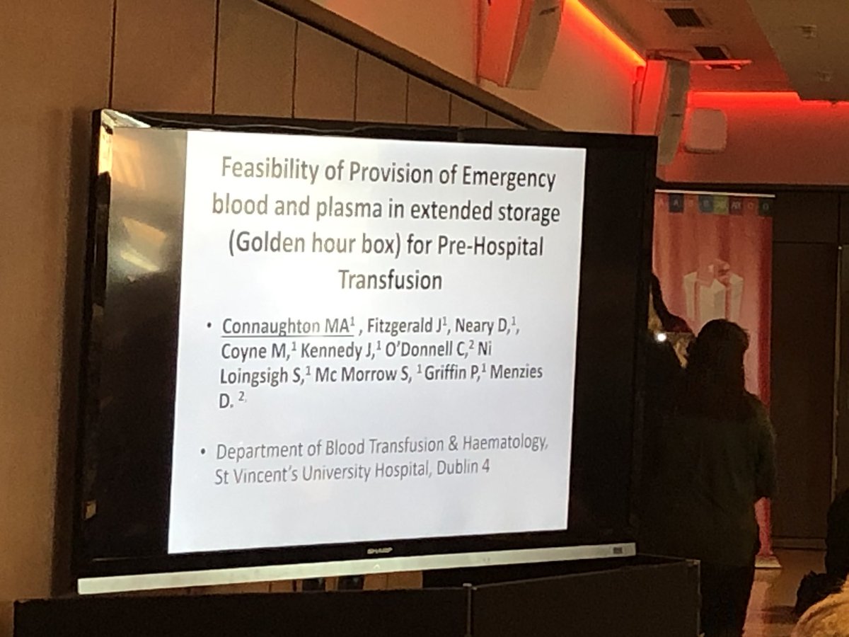SVUHTrauma's tweet photo. Congratulations to @maggieanncon from @svuh Transfusion Lab on winning the prize for best poster at @Giveblood_ie #nho2020 conference today on provision of extended storage of blood pre hospital with @AmbulanceNAS and @WicklowRR! https://t.co/h7Ka0VqHTE