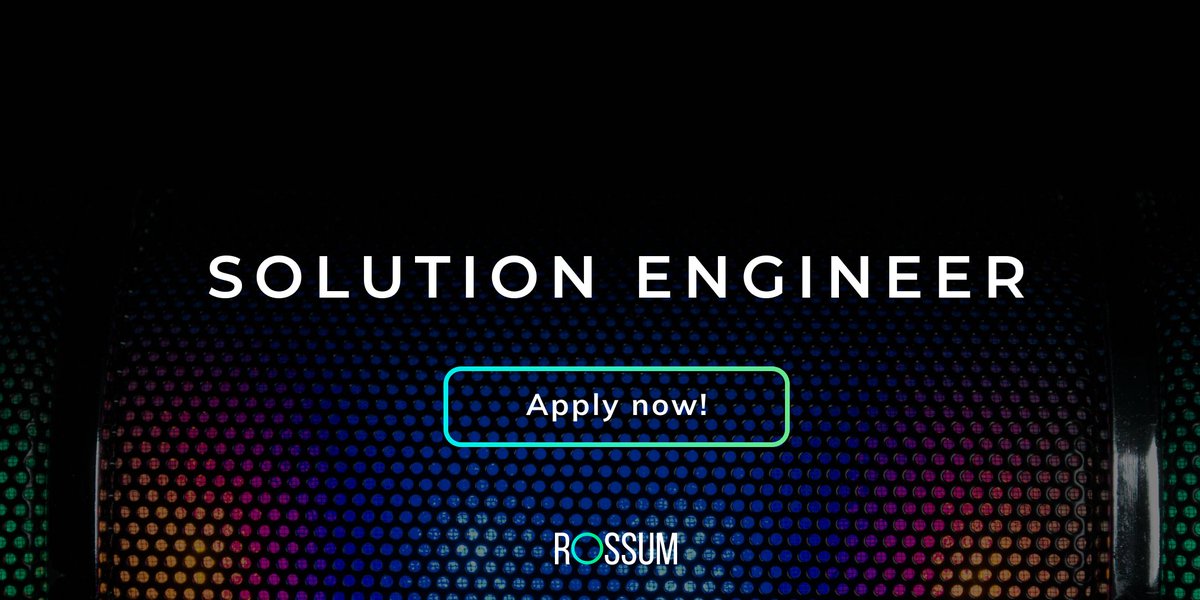 RossumAi's tweet image. Do you enjoy helping customers and want to grow your engineering experience in a tech-first #AI startup? We are looking for a #SolutionEngineer, who will support customers in deploying Rossum in practice. Apply at lnkd.in/gBMZF8d