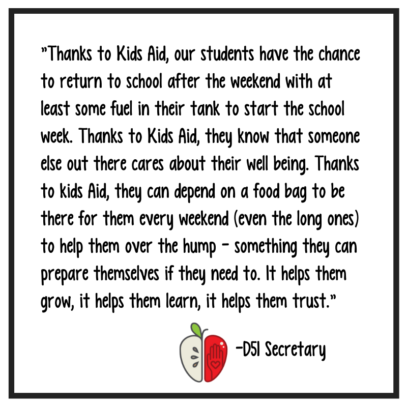 KidsAidColorado's tweet photo. Thanks to our school/site coordinators for helping us reach hungry kids every week. We are deeply grateful to each and everyone of you!
#weared51 #kidsaid #thebackpackprogram #ittakesavillage #foodfairies https://t.co/UhoYcD6c7M