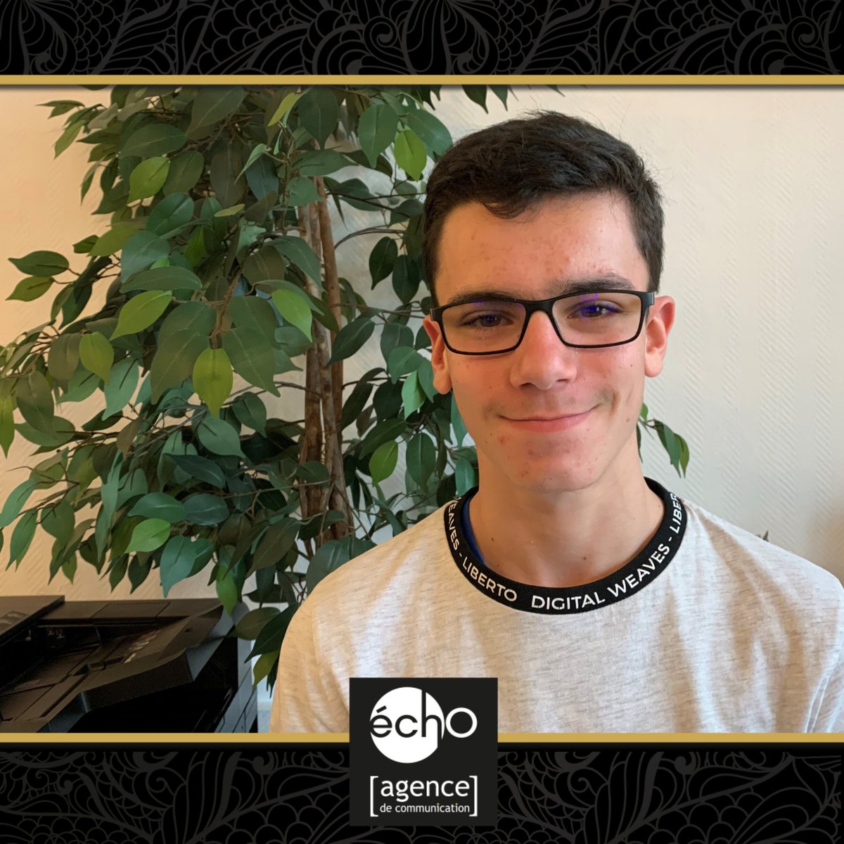 ◾ Mathéo a choisi l’agence Écho pour réaliser son stage d’observation en milieu professionnel. 
Au programme : initiation à différents métiers #communitymanager #graphiste #webmaster #redacteur On lui souhaite beaucoup de succès pour la suite !