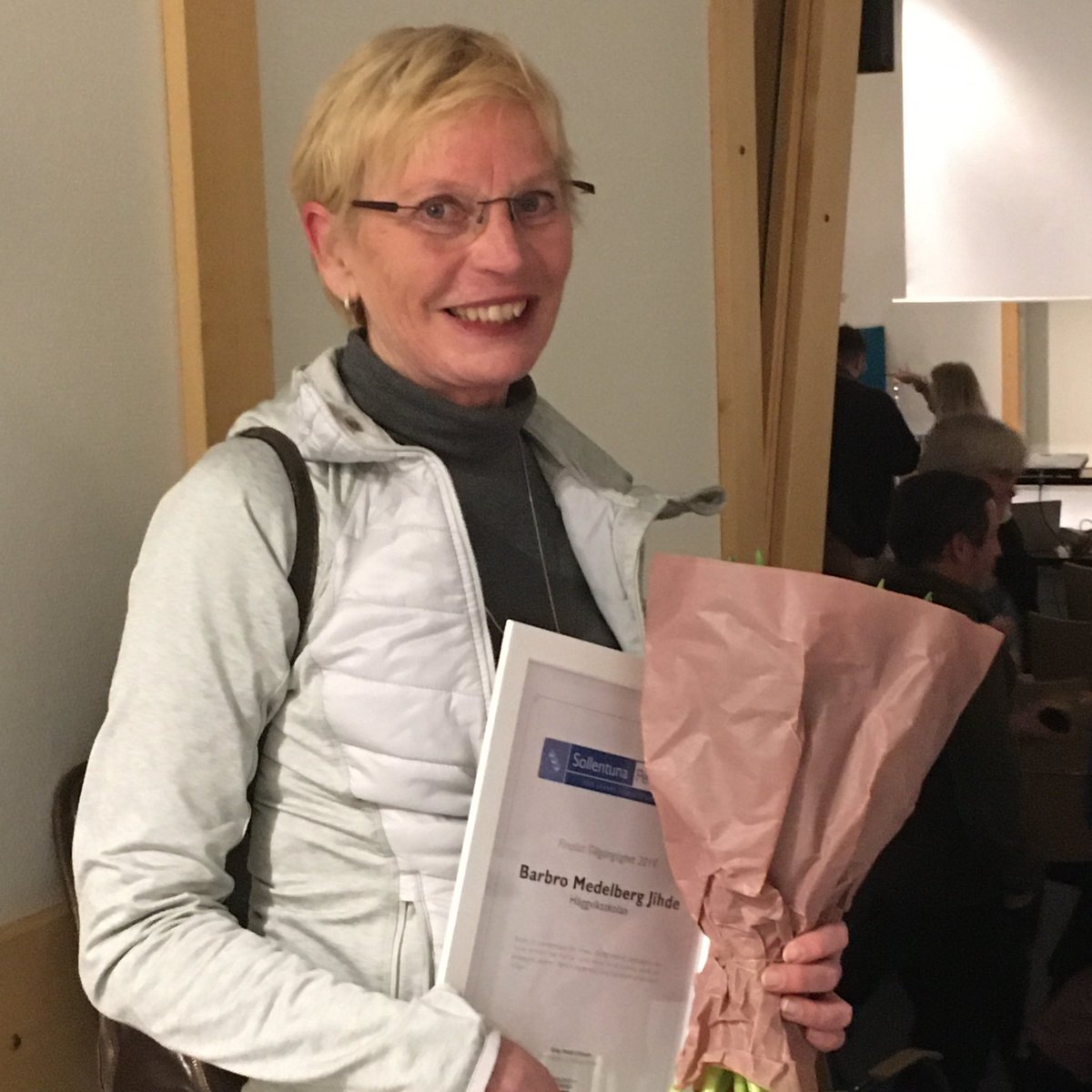 Vår fantastiska specialpedagog Barbro Jihde som nominerades till pedagogpriset som alltid sätter alla barns bästa i centrum, alltid #solskol #häggvikskälbyskolan ❤️