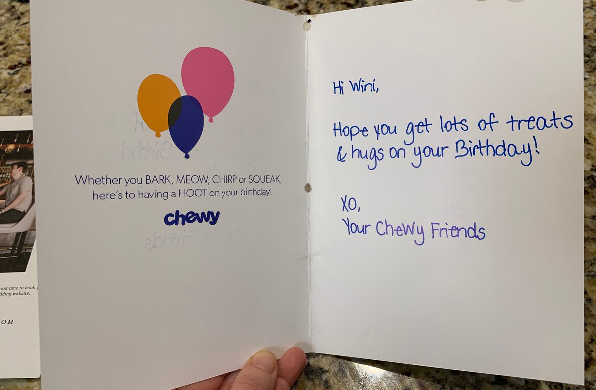 thebrittcobb's tweet image. Hey @Chewy, settle a workplace dispute. Are your greeting cards truly handwritten? Or are clever machines and fonts involved? 🧐