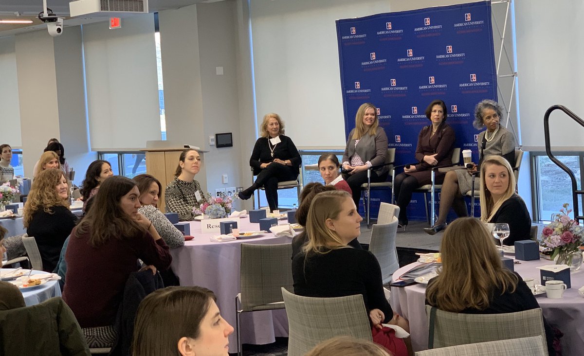 AUKeyPrograms's tweet photo. Key Faculty Gwen Sykes shares her story as @VickyWilkins1 looks on at @AmericanUAlum Women's Network Leadership Breakfast. #keywomenlead2020 #keympa @AU_SPA proud! https://t.co/E3vqT7weeA