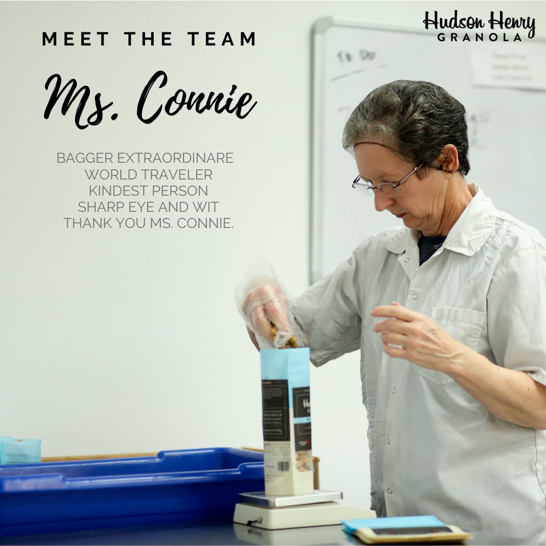 HHBakingCo's tweet photo. Meet the team!  We love you Ms. Connie!  
#gratitude #foodie #smallbatch #smallbusiness #granola #brunch #snacks #ShopWomen 
#hudsonhenrygranola https://t.co/tdvdE9tBAO https://t.co/v4Z0uOdvoo