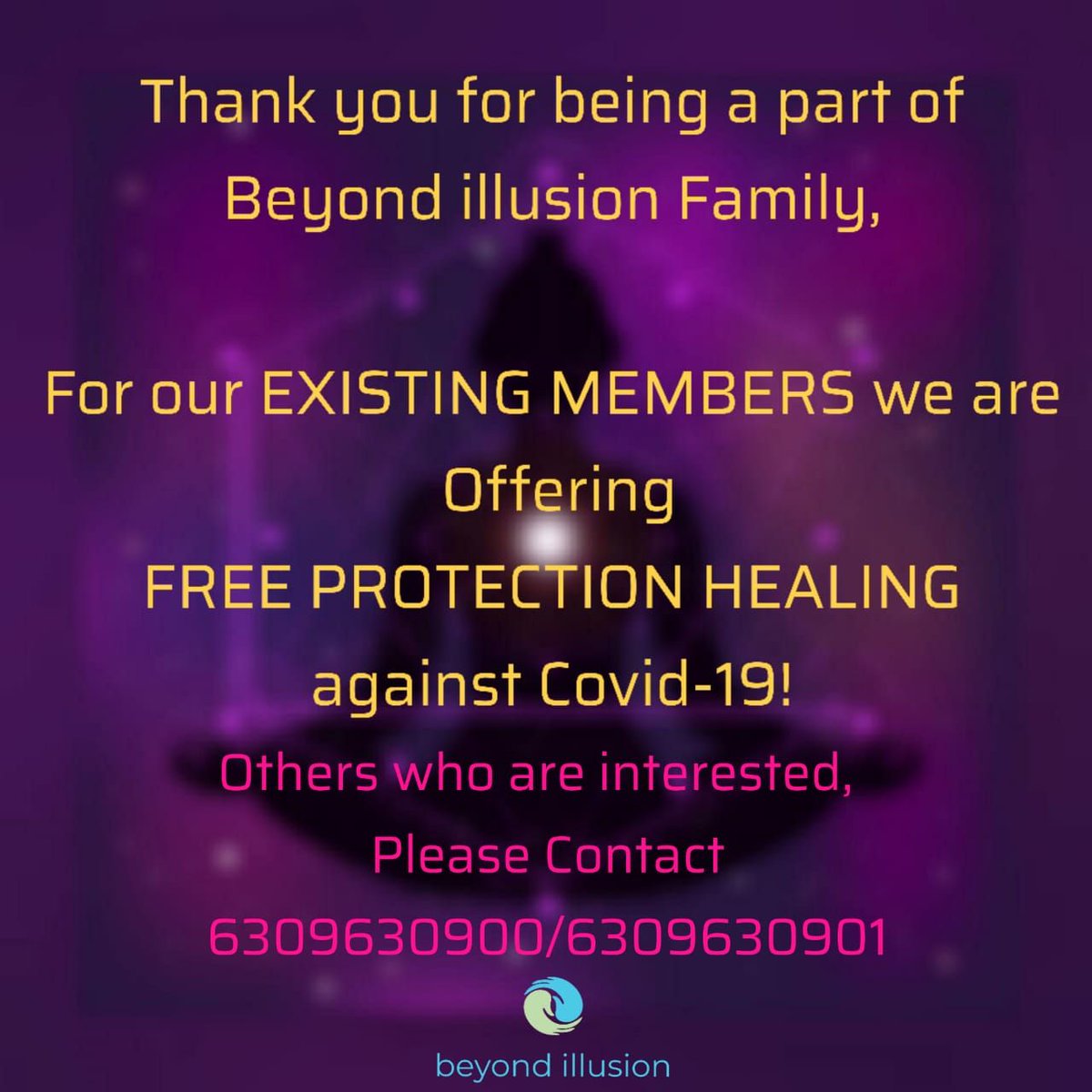 Beyondillusion1's tweet photo. Coronavirus has spread across the world in alarming proportions. 

As it makes it's way to India, we are prepared with Protection Healing for the wellbeing of all members of Beyond illusion family

Love and Light 
Team Beyond illusion 
https://t.co/1KST3x1ePs https://t.co/6C3ejE3EmU