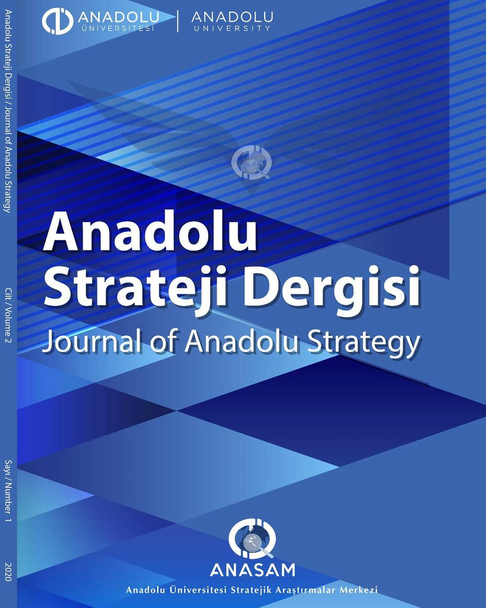 AUANASAM's tweet photo. Stratejik Araştırmalar Merkezi (ANASAM) bünyesinde çıkarılan ve Google Scholar'da indekslenen uluslararası hakemli akademik bir dergi olan ANADOLU STRATEJİ DERGİSİ'nin ikinci sayısı yayınlanmıştır.
@ProfDrComakli
@Anadolu_Univ
#ANASAM https://t.co/nw5rcR79EV