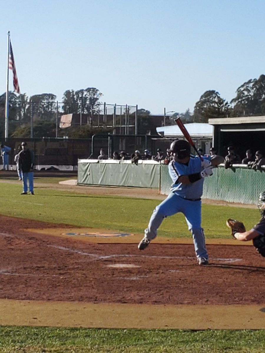 fresnobaseball's tweet photo. Huge congratulations to Warrior Alum Steven Palermo who recorded his 1st college hit yesterday for Cabrillo College! Proud of him! https://t.co/R2Y01IZ2Sk
