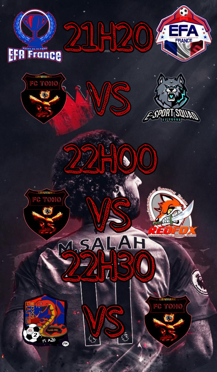 PROGRAMME DU SOIR 🔴⚫ <a href="/france_efa/">EFA FRANCE</a>