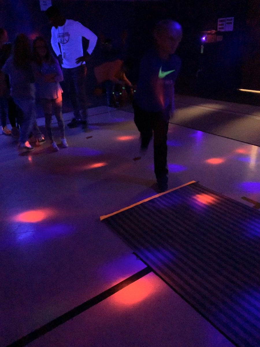 EagleRidgeKISD's tweet photo. Coach Landers has the gym all set up for some amazing cosmic bowling!!! #ERELimitlessFun #ERELimitlessLearning https://t.co/pirARRN2aR