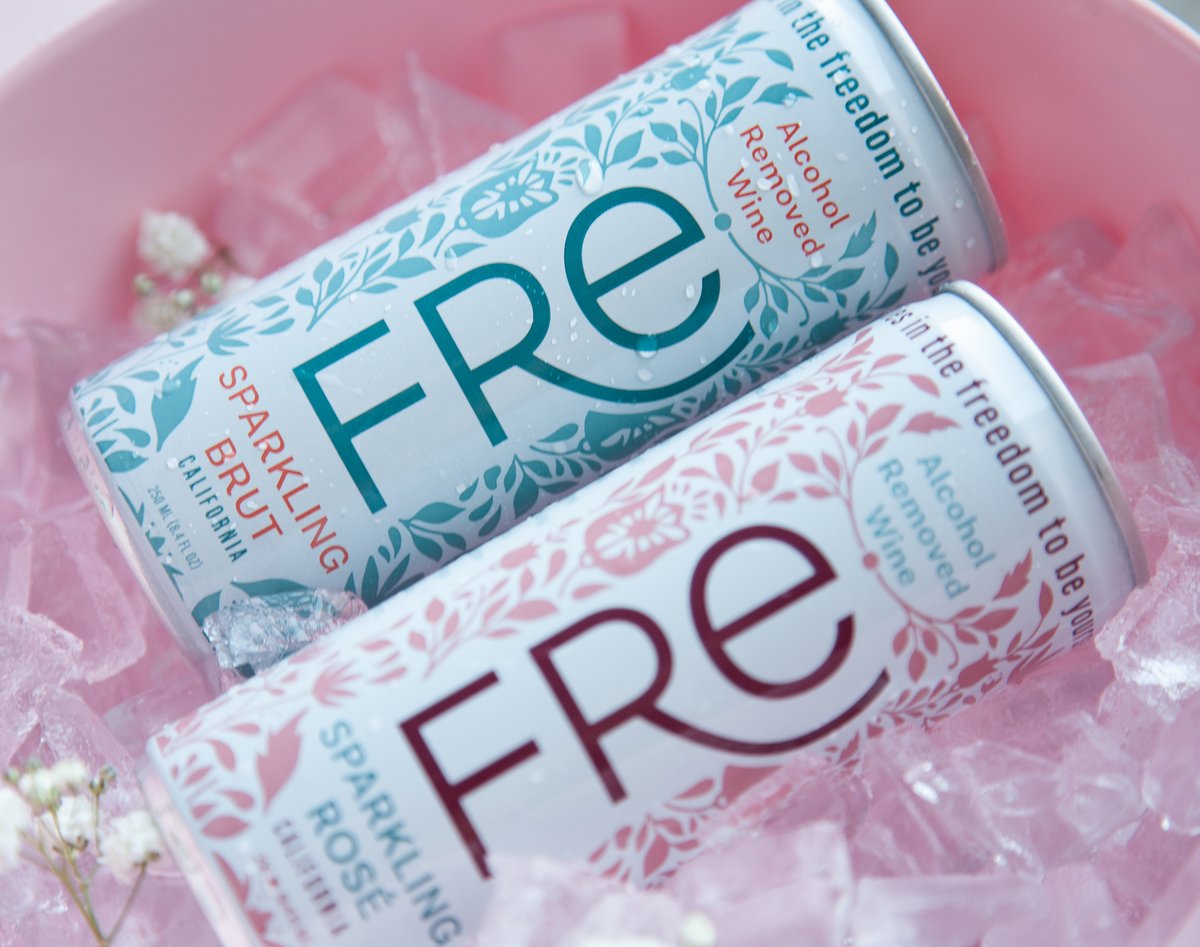 SGWineSpirits's tweet photo. Fre Alcohol-Removed Wines are now available in cans! Fre Wines Sparkling Brut and Sparkling Rosรฉ cans can be found at major retailers near you! โจ#FreWines #AlcoholRemoved #CannedWine #sgws #cheers https://t.co/M5czYaQzqs