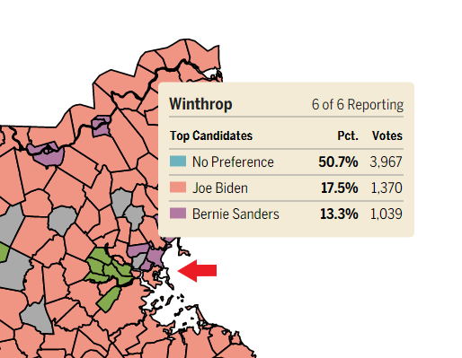 Goat_Emoji_'s tweet photo. hey @Nihilists4Lab - you'll be pleased to hear that the small Boston suburb of Winthrop, Massachusetts, made the correct and revolutionary choice in the Democratic primary #void2020 https://t.co/mP3CcXquTp