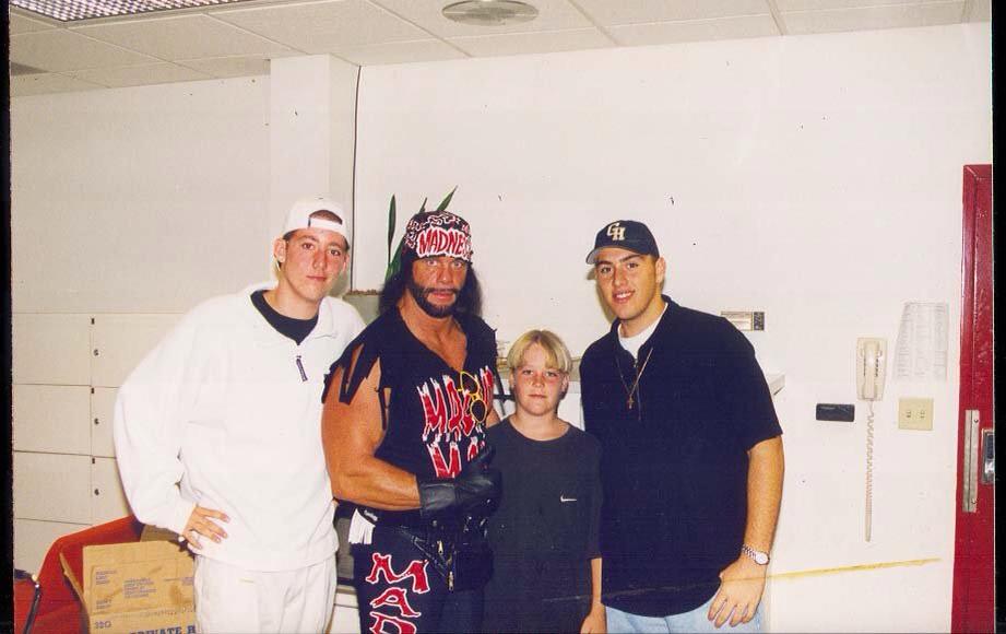 Okay. So. My mom can barely use a cell phone, but she dug up this photo of me in High School and clowned me bad. Yep. White. On White. ON WHITE. WITH #MachoManRandySavage. Stupid stuff you did in HS could win you <a href="/sandiegozoo/">San Diego Zoo Wildlife Alliance</a> passes coming up around 7:30am! -<a href="/JackOfTaylor/">Jack Taylor</a>