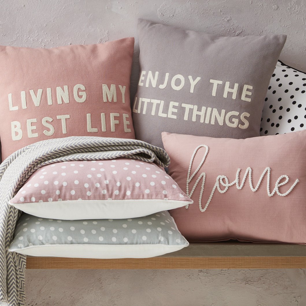 asda cushions pink