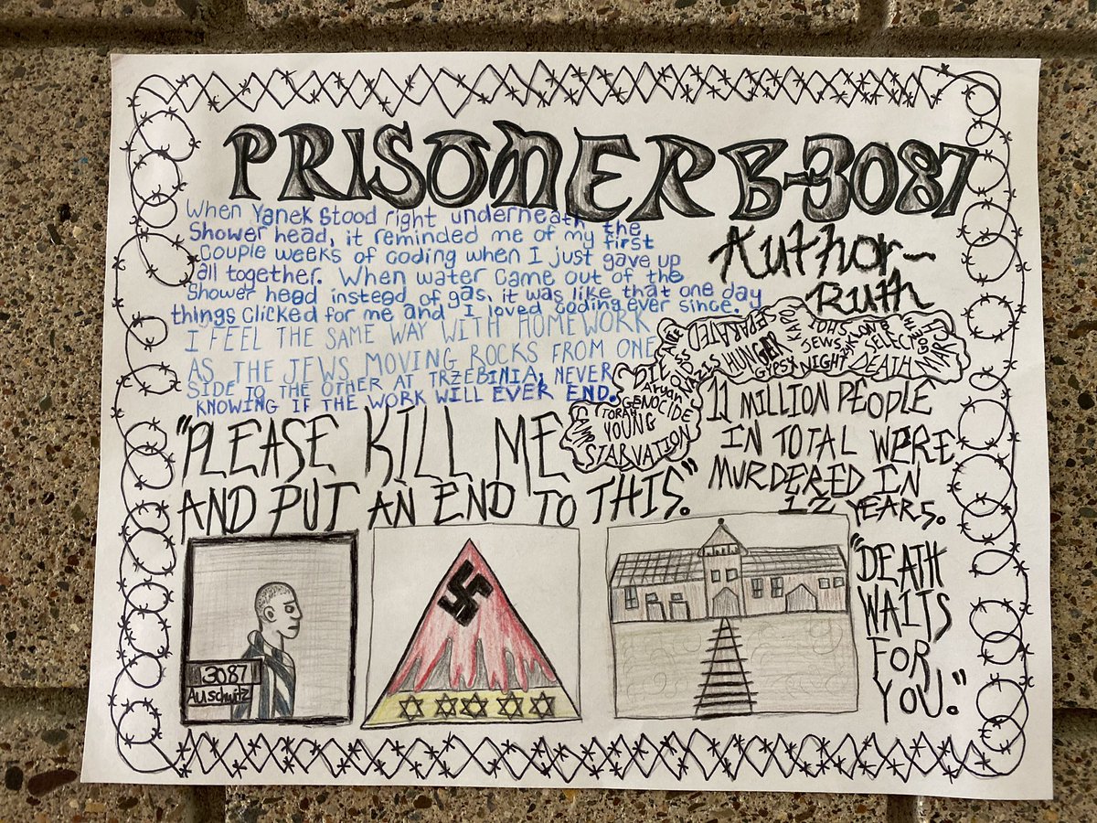 asheehy1's tweet photo. Hey @AlanGratz my students love your book. They are learning so much. They are hooked. Some have said it’s the best book they’ve ever read. Others say they are more interested in reading after reading this. Thank you! #wearefaribault #onepagers #2ndaryela #holocausteducation https://t.co/LZhIDlGQEd