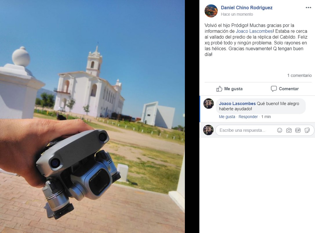 joacolascombes's tweet image. Segundo drone perdido que encuentran gracias a la info que les dí sobre airdata.com 

#agdron