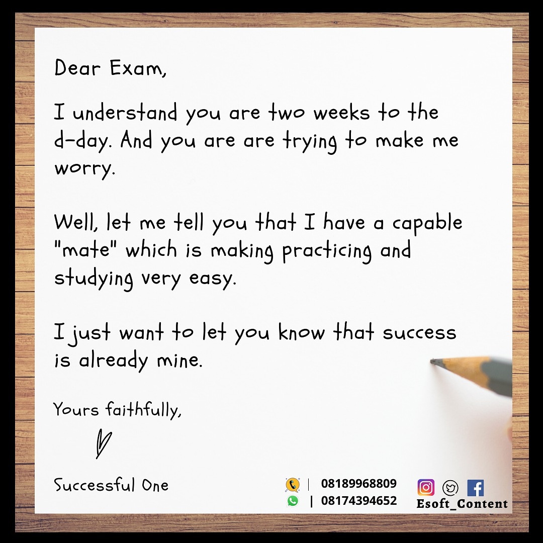 eSoftContent's tweet image. Learning With Exammate is always a breathe of air!😊
.
For enquiries call: 08189968809

WhatsApp: 08174394652

Or visit esoftcontent.ng 
.
#mylearningmate #beststudysoftware  #jamb