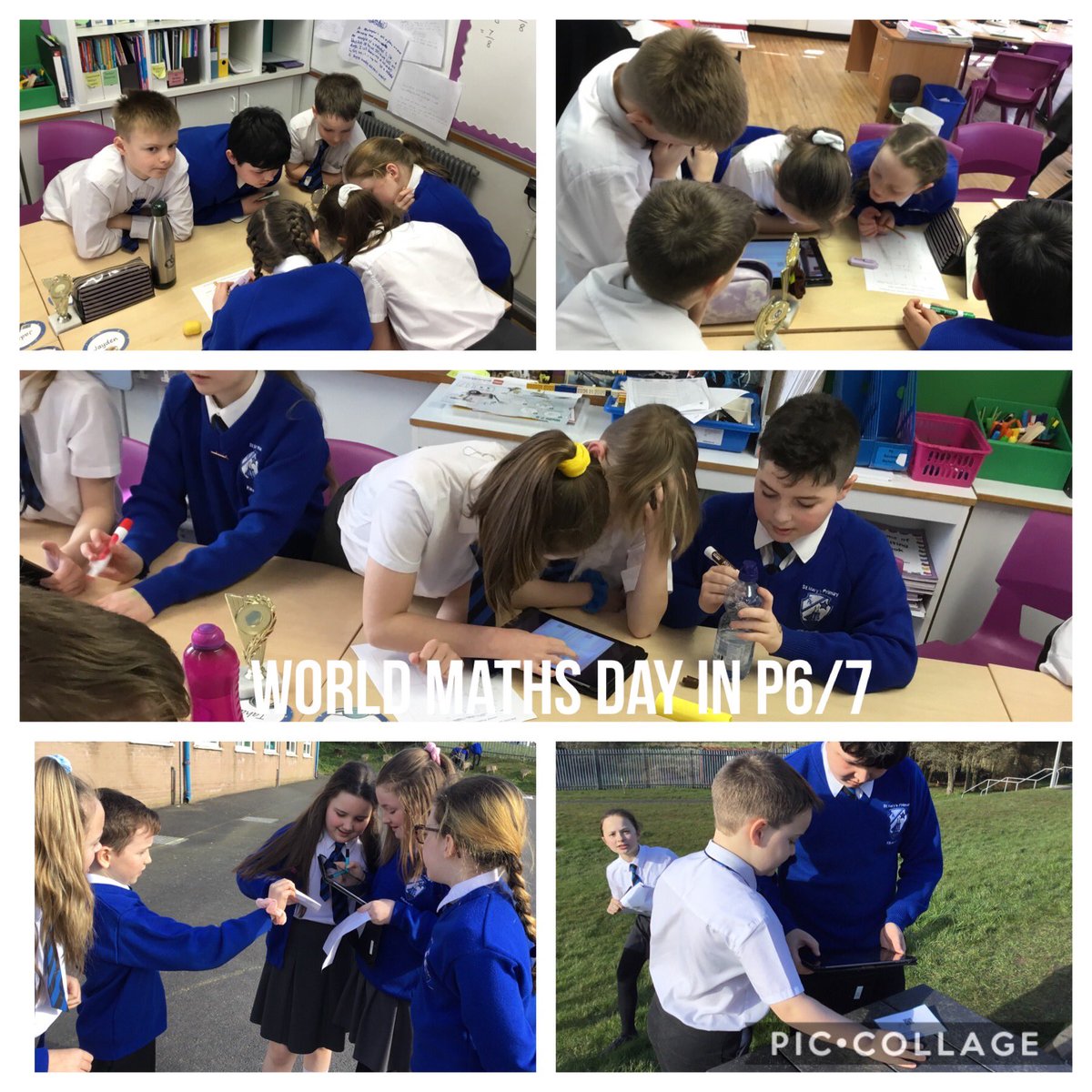 StMarysKillyl's tweet photo. World Maths Day QR fraction hunt in P6/7 #WorldMathsDay #usingict https://t.co/iFsE3p2VF6