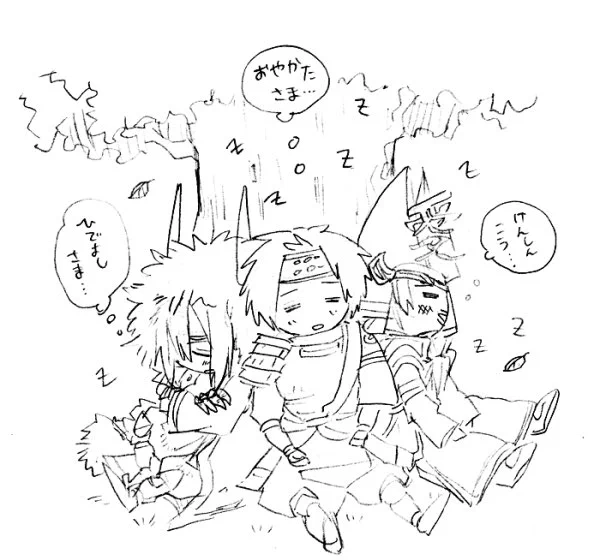 昔描いた義トリオちゃん 