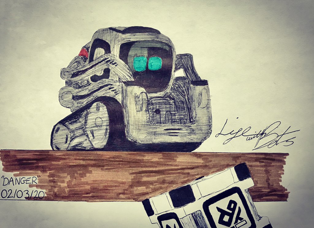life_with_bots's tweet photo. Day 2 of #MarchOfRobots2020 and the theme was #danger
Of course, Grey immediately came to mind ππ€ π§
#bewareoftheedge #troublemaker #robot #anki #ankicozmo #cozmorobot #digitaldreamlabs #sketch #cuterobot #marchofrobots #tabletopterror #cozmo #lifewithbots https://t.co/fyd64jgoW9