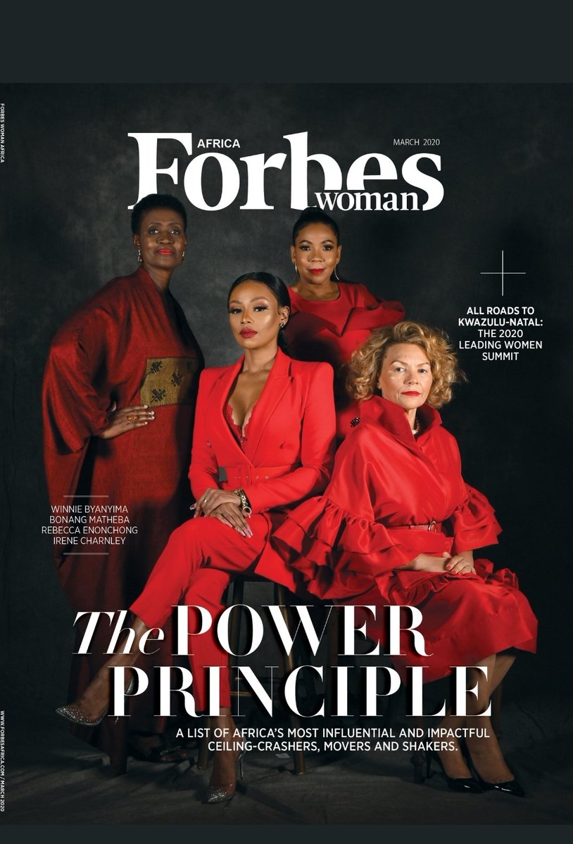 👏🏽🎉💪🏽great to see the work and passions of the incredible @Winnie_Byanyima on #Endingpoverty  #inequalities, #Feministleadership and #EndingAids recognized alongside her peers @bonang_m . These incredible women of  #Africa @forbesafrica #SDG5 @UNAIDS