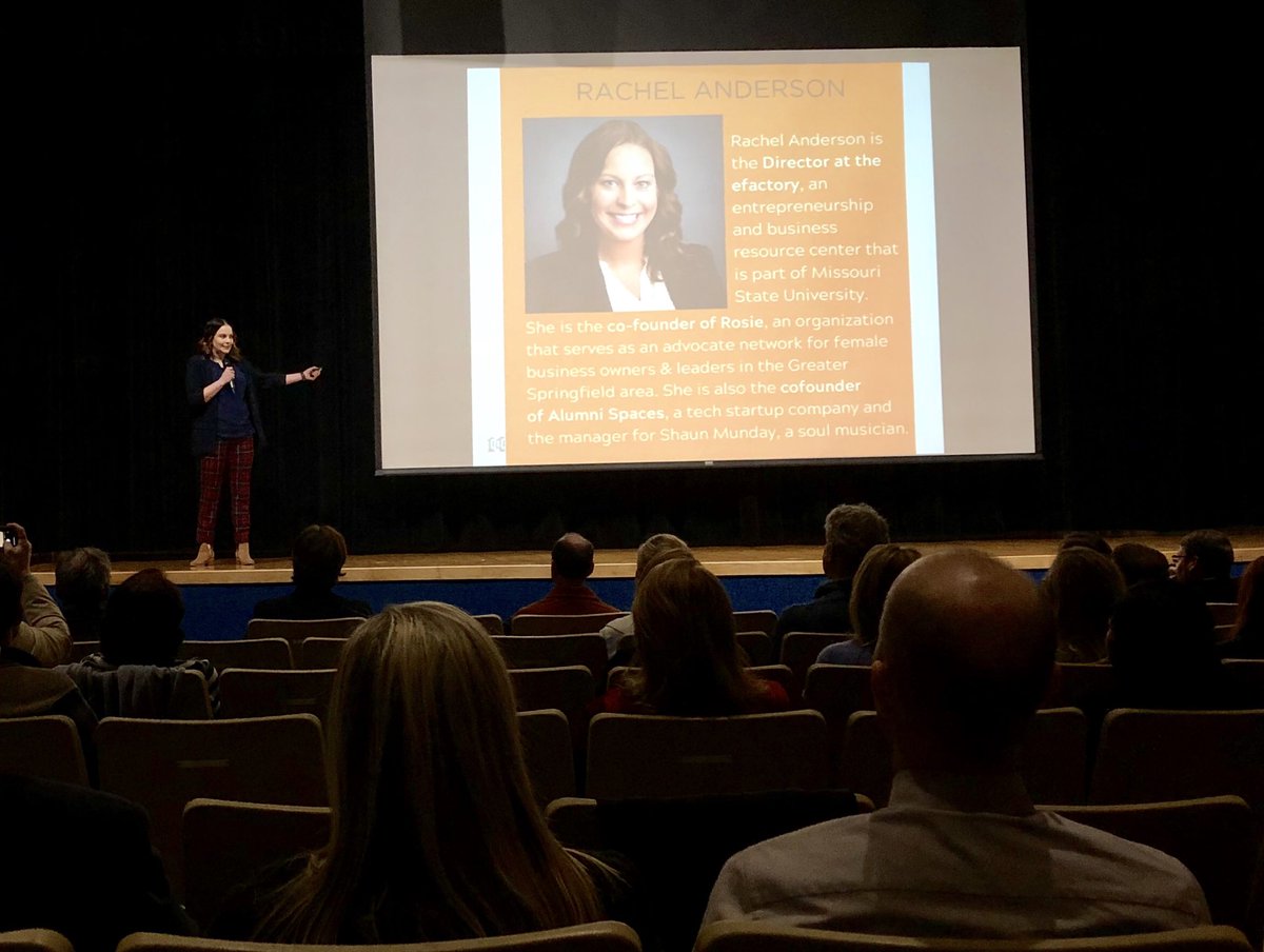 A_D_Kunkel's tweet photo. Great to have @AndersonRachelM kick off the 6-Year Celebration of @1MillionCupsSGF.  #1MCSGF @efactorySGF #Invest in #entrepreneurship. #startups #IfYouDontTryYouDontKnow https://t.co/UI9vw1SeBa