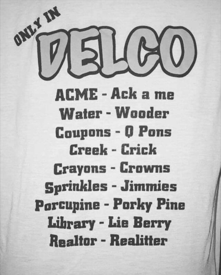 RootsDelco's tweet image. Only in Delco....