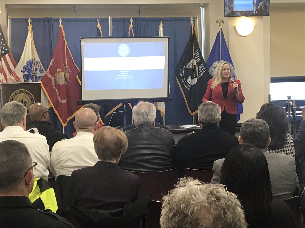 AlbanyNYLeg's tweet photo. Albany County Health Commissioner Dr. Elizabeth Whalen is providing a public briefing about the Coronavirus to clarify information &amp; stem concerns. 

Local mayors &amp; supervisors, police and fire personnel &amp; county officials are in attendance to get the most up-to-date information. https://t.co/qbfjEpTRYW