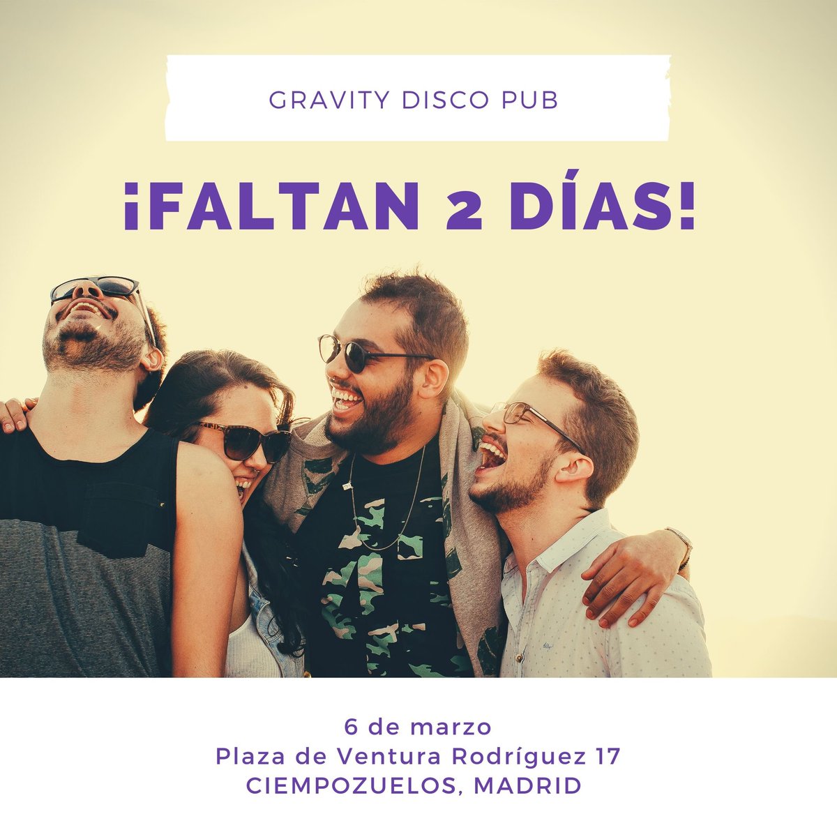 GravityDiscoPub's tweet photo. ¡Dos días para el fiestón de apertura! La diversión está asegurada. ¡No puedes faltar! #Madrid #Ciempozuelos #Valdemoro #Pinto #Seseña #Aranjuez #SanMartíndelaVega https://t.co/6UblTSI0xZ