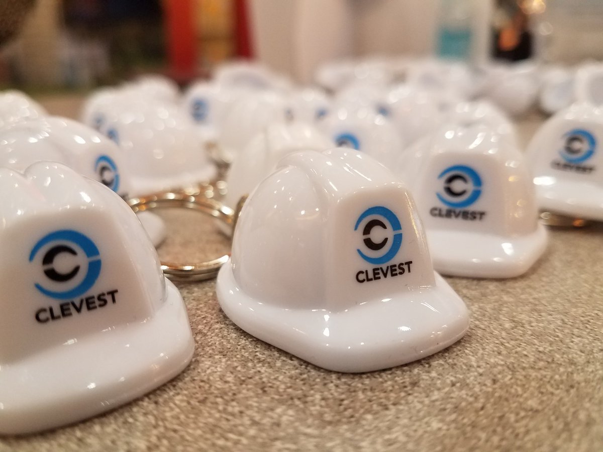 GeoffGlave's tweet photo. When it comes to your keys it's safety first! We still have a few keyring hardhats left at #TechAdvantage2020 but they're going fast! @Clevest booth 1303. https://t.co/z5KLB8w9RQ