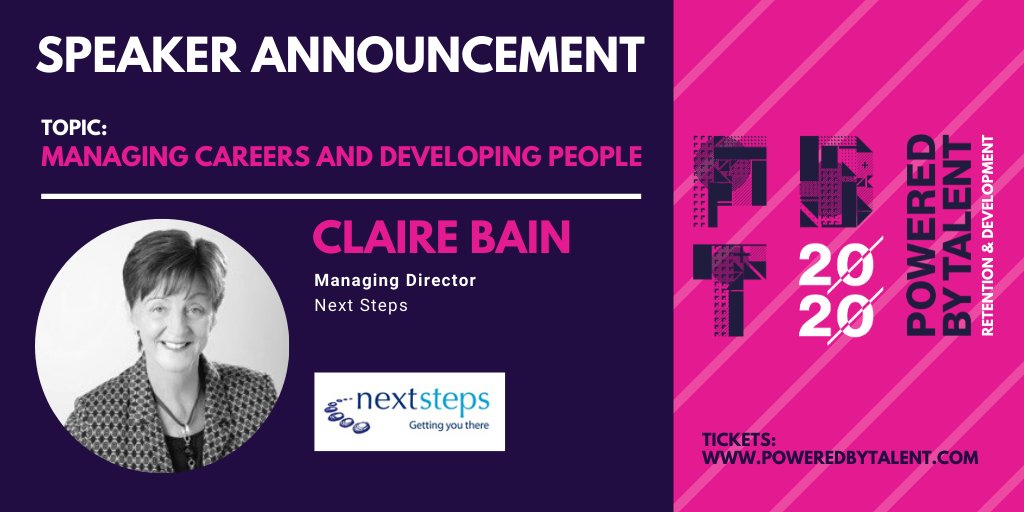 PoweredByTalent's tweet photo. 🌟SPEAKER ANNOUNCEMENT🌟 Powered by Talent are delighted to welcome Claire Bain from Next Steps to speak on the subject of Managing Careers and Developing People.

Find out more: Get your tickets today: https://t.co/SLE0x9Z3LM https://t.co/kfgpChDrLy