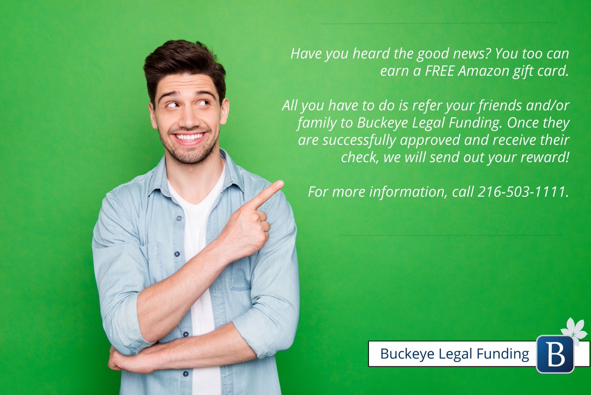 BuckeyeFunding's tweet photo. #rewardsforreferrals #legalfunding https://t.co/f46OwUikXy