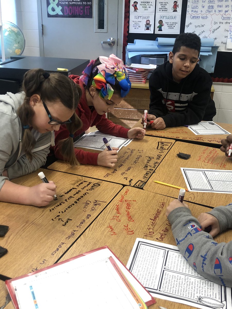 Sheri_show's tweet photo. Students creating GREEN questions following Jan Plan and another student responds by quoting from the text. #JanPlan, #greenquestions, #quotingtext, @EducatorHill @watterson_elem https://t.co/TAQy9AbCE6
