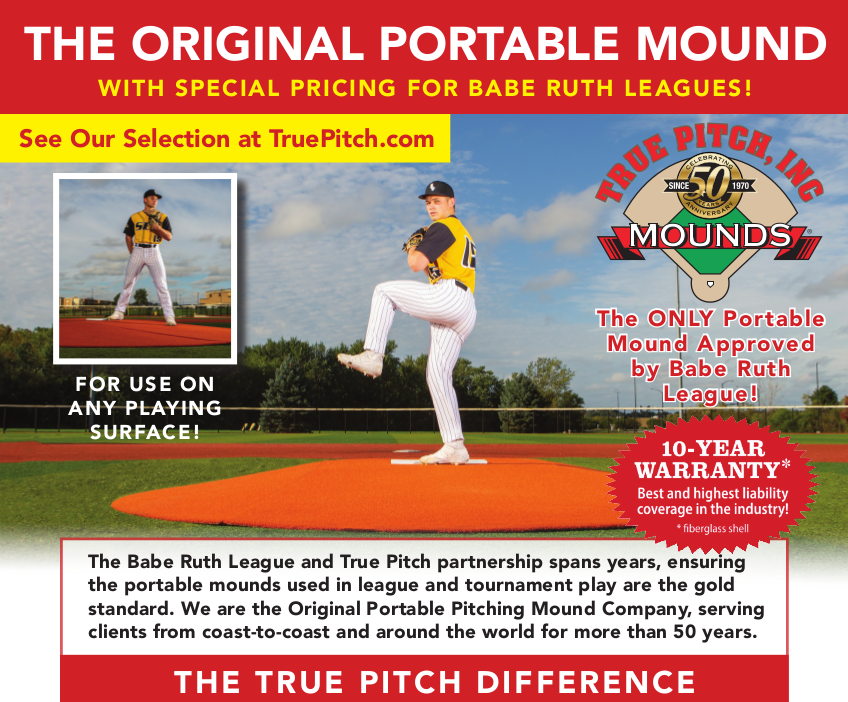 See the "True Pitch Difference" with <a href="/TruePitch/">True Pitch Mounds</a> Mounds. For special Babe Ruth League pricing go to bit.ly/38m4WX6.