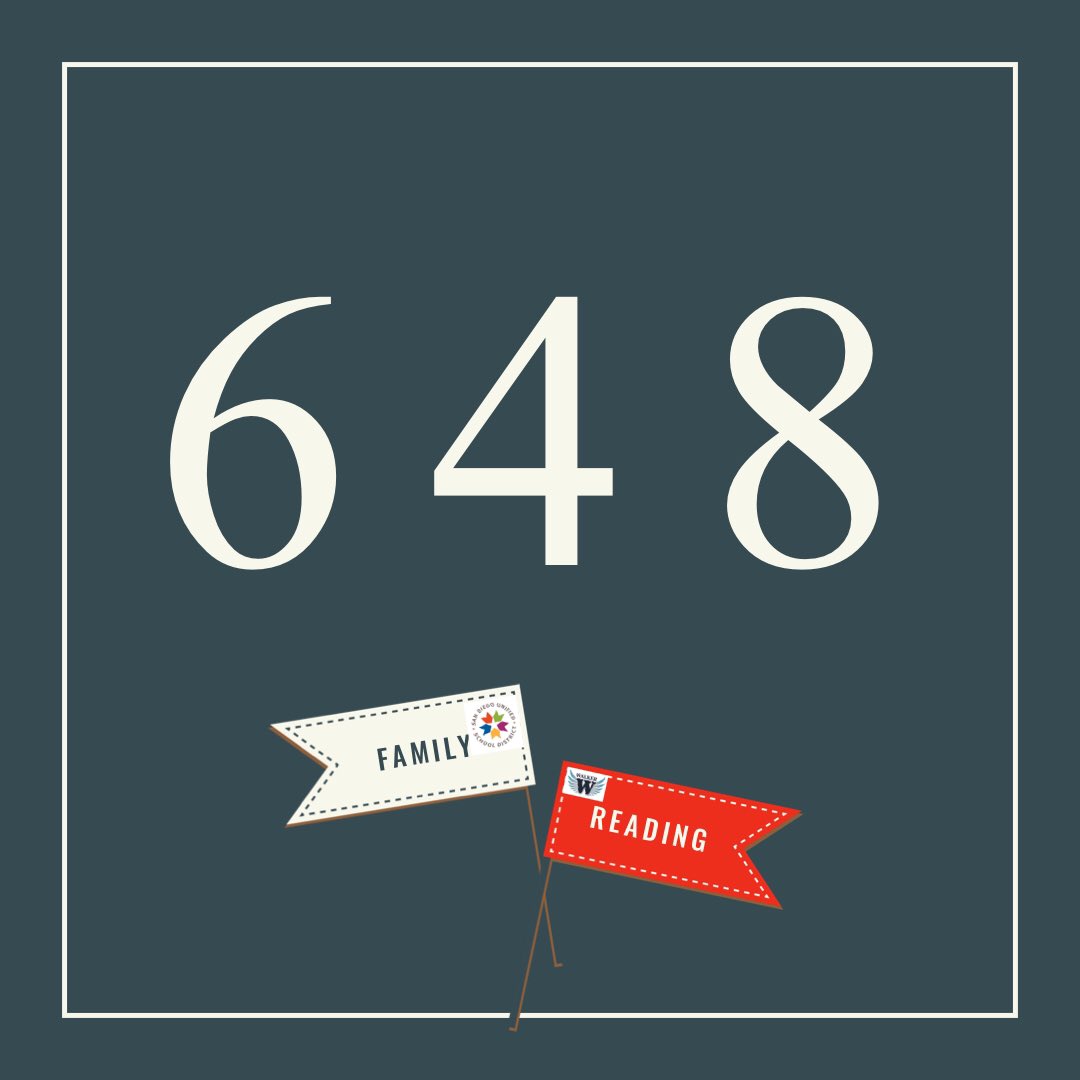 WalkerEagles's tweet photo. Our students amassed 648 “family reading sessions” over the course of #readacrossamericaweek2020 ! We are proud of the effort and applaud their growth and commitment to reading! #eaglesREAD @sdschools #experienceSUCCESS https://t.co/RLHv08zsmO