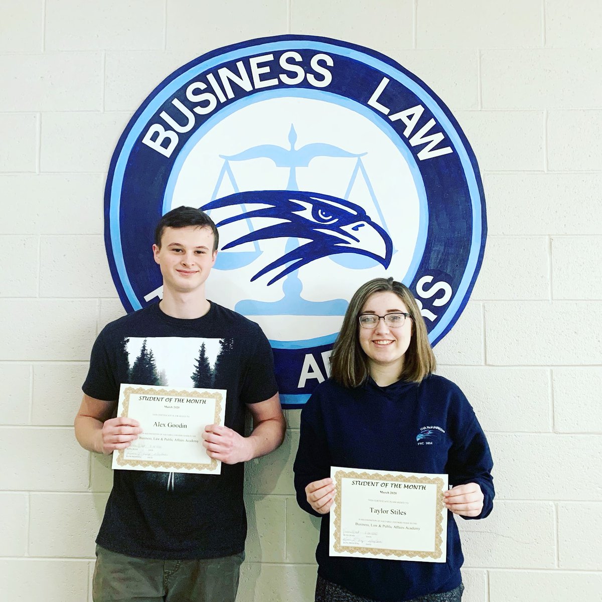 Congratulations to our March Students of the Month, Alex and Taylor!