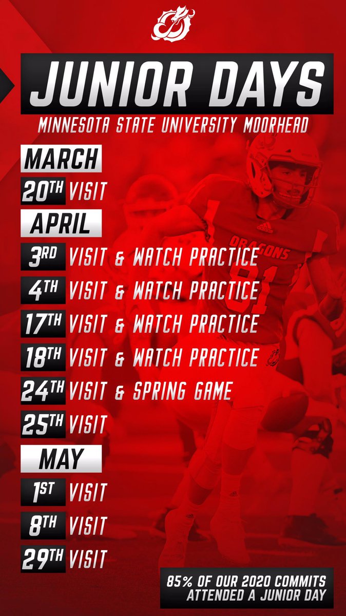 Thank you @coach_needer and <a href="/CoachLaqua/">Steve Laqua</a> for the junior day invite <a href="/msum_football/">MSUM Dragon Football</a> !!!