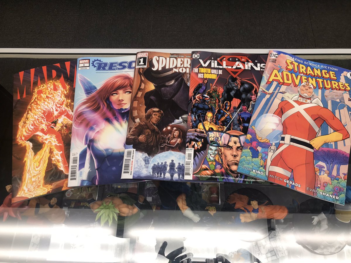 InnerGeekComics's tweet photo. It’s the best day of the week! #NCBD is here and so is a bunch of great new and returning titles! Come see us and talk comics 11-7! #comics #marvelcomics #dccomics #strangeadventures #imagecomics #chew https://t.co/kn8W0xxOee