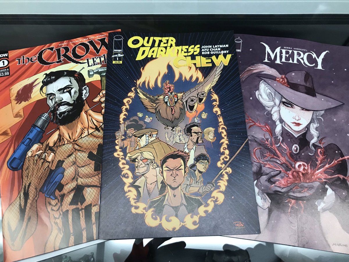 InnerGeekComics's tweet photo. It’s the best day of the week! #NCBD is here and so is a bunch of great new and returning titles! Come see us and talk comics 11-7! #comics #marvelcomics #dccomics #strangeadventures #imagecomics #chew https://t.co/kn8W0xxOee