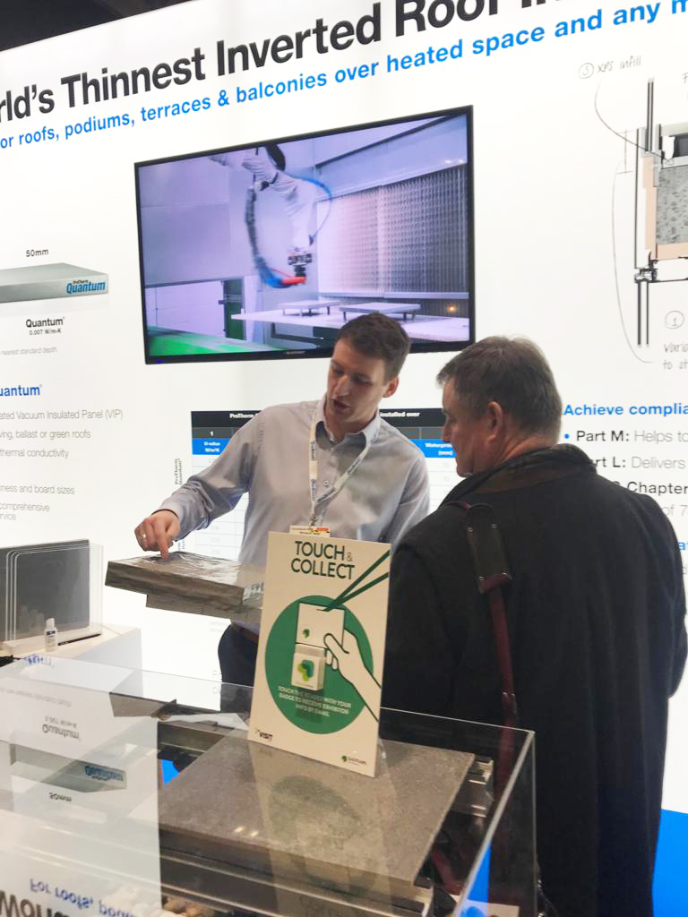 RadmatOfficial's tweet photo. Visit us @FuturebuildNow stand D10, last day tomorrow! 
#QuantumInsulation - the ultimate in high thermal efficiency for inverted roofs
#QuantumFloors - dramatically reduces thicknesses for flooring systems, ideal for retrofit &amp; refurb
#BlueRoof our innovative flow control outlet https://t.co/OBh76qsuts