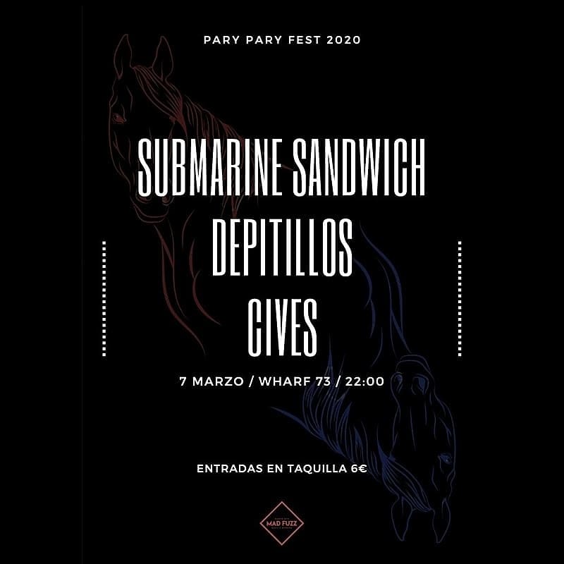 SubSandwichBand's tweet photo. Además este sábado estaremos tocándolo en el PARY PARY FEST de @madfuzzmusic junto a @civesband y @depitillos https://t.co/YLoFbUVXlU