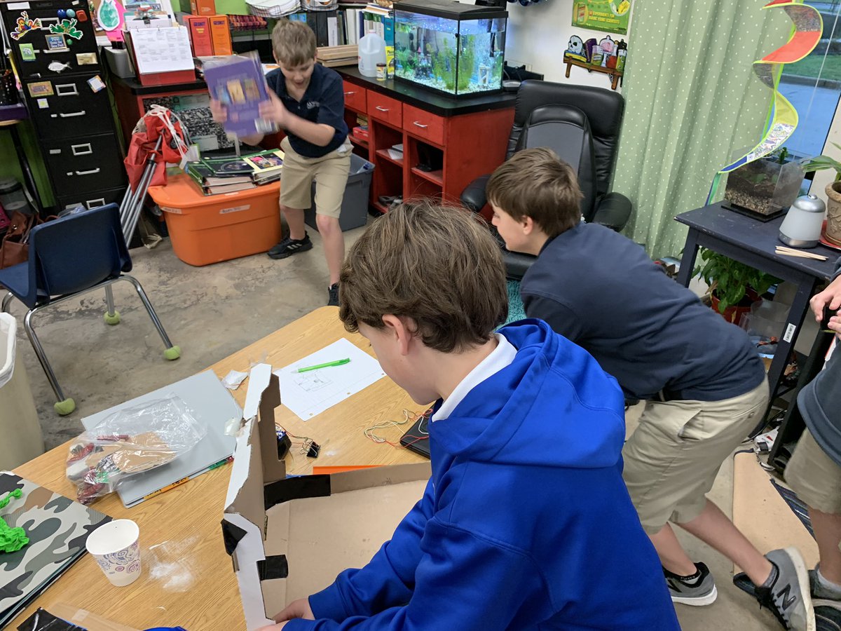 StemSloth's tweet photo. 5th-grade students are designing, fabricating, and engineering Rube Goldberg machines. It has been a pleasure to observe testing and problem solving with 100% student engagement. @AllSaintsTyler @fundmc01 @jasonmkern #STEMZone #authenticlearning https://t.co/YSfOIuSKMg