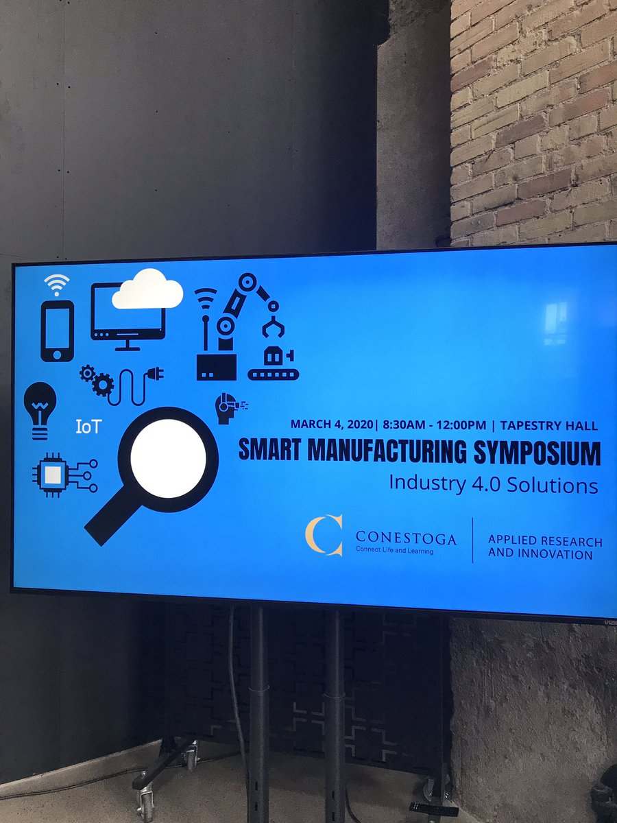 marwantabbaramp's tweet photo. Attending Smart Manufacturing Symposium hosted by Conestoga College Smart Centre.
Great to see many businesses embracing technology in our region.
@Conestoga_ARI #SMARTCentre https://t.co/Gd9oqspzga