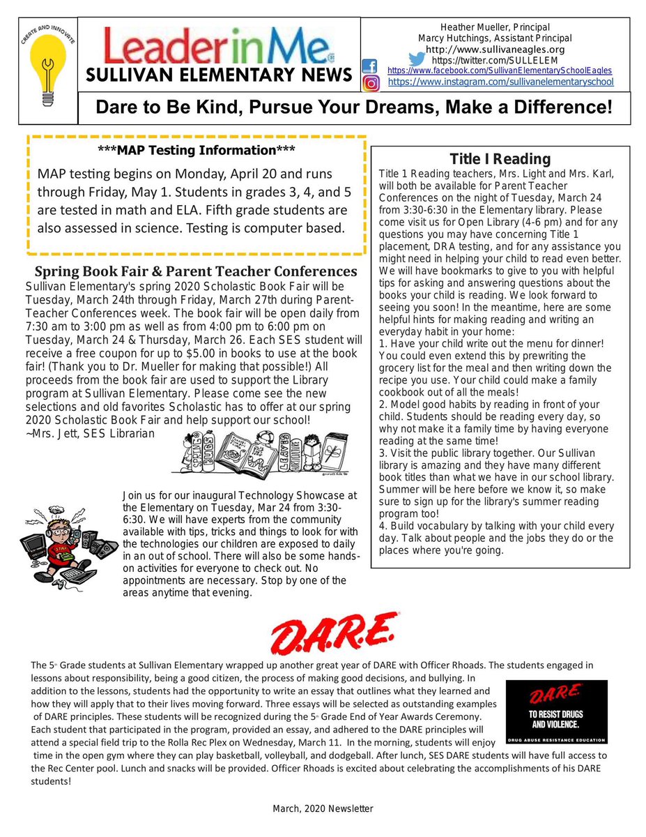 SULLELEM's tweet photo. Here is the SES March newsletter! #seseaglepride https://t.co/2SIOQoVXIw