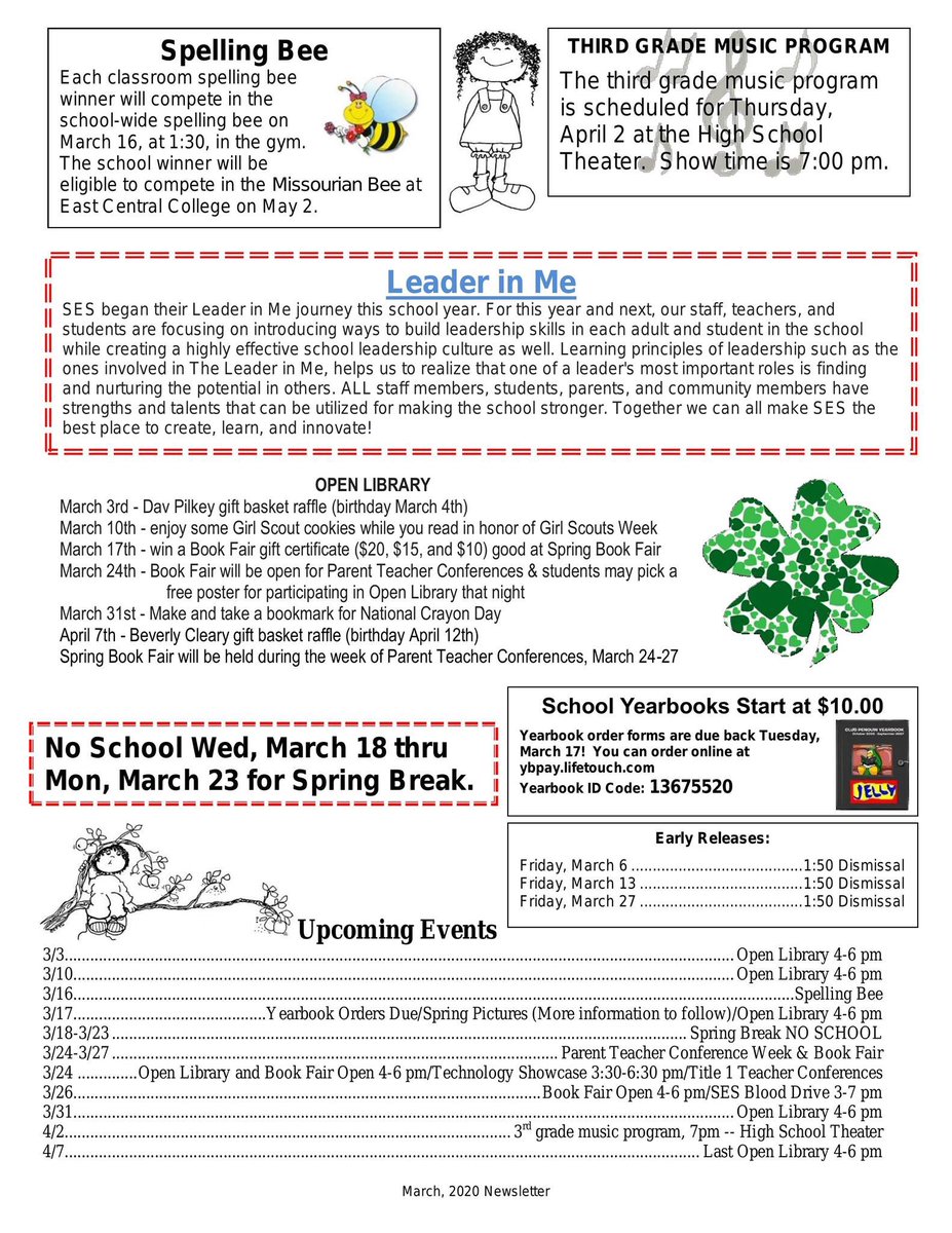 SULLELEM's tweet photo. Here is the SES March newsletter! #seseaglepride https://t.co/2SIOQoVXIw