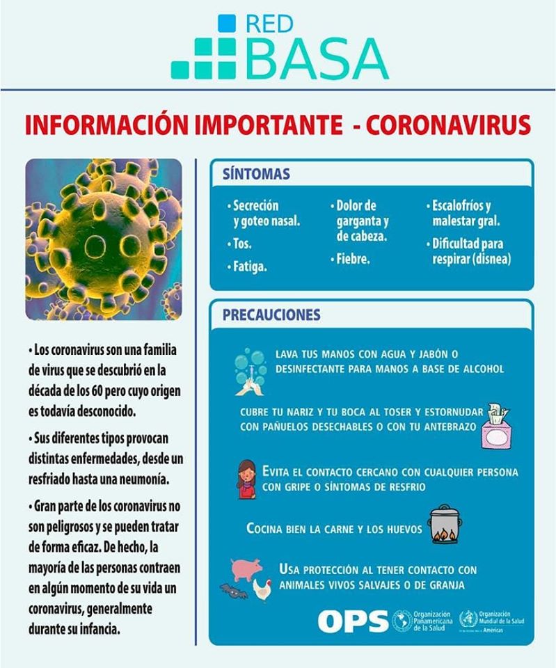 redbasa's tweet image. ⛑ Informar para concientizar ⛑
Tomemos las siguientes precauciones para que el #coronavirus no se propague.