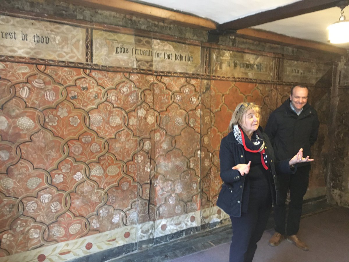 principalclare's tweet photo. A really informative day in Oxford looking at the work of OPT with @ejngee @Tomfoxall and @OxfordPresTrust - particularly excited by the Shakespeare connection you the fabulous #PaintedRoom https://t.co/nHxWgs9g4I