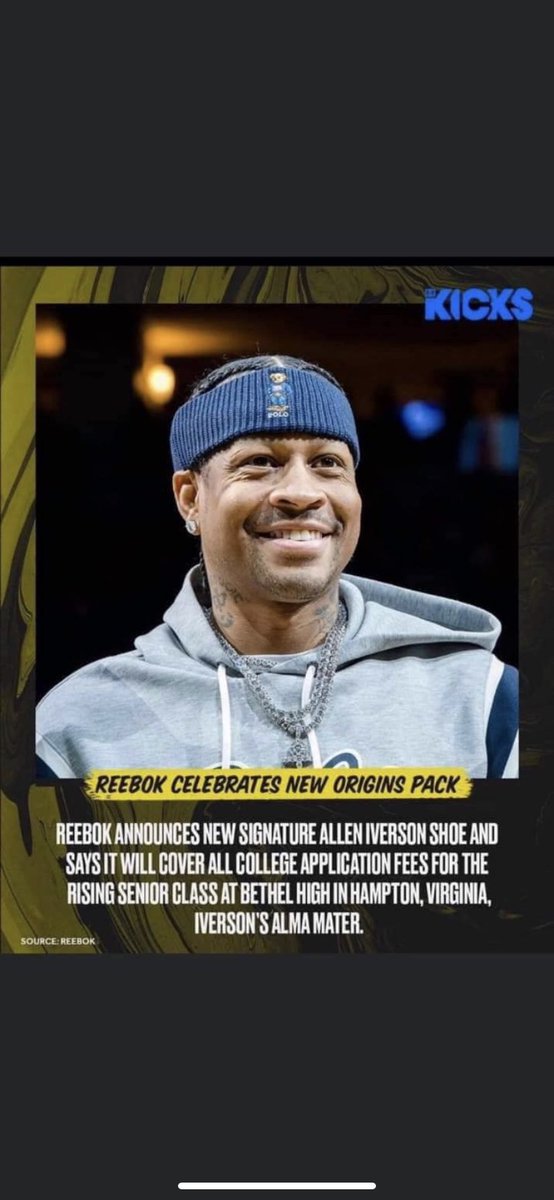 TeachisLyfe's tweet photo. Huge announcement today for my Juniors at Bethel. I’m so proud to be their sponsor. Thank you AI and Reebok for everything. https://t.co/Jv4oBvF4s3