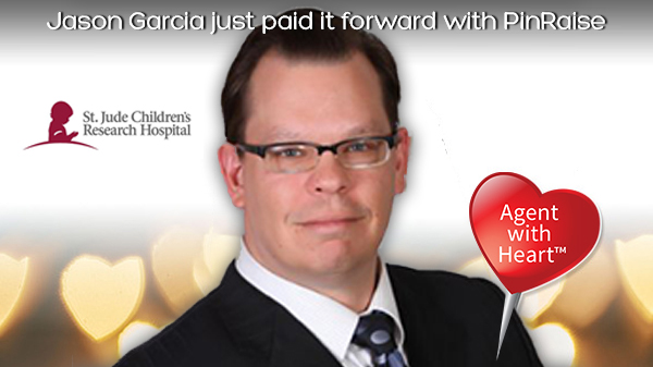 PinRaise's tweet photo. Special thanks to #Realtor Jason Garcia for his generous donations to St. Jude Children's Research Hospital, made on behalf of his client through #AgentwithHeart! Jason is dedicated to #givingback and #donates to his client's favorite #nonprofit after EVERY closing! Thanks Jason! https://t.co/amd5Jh1JJi