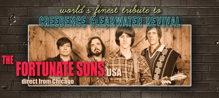 The Fortunate Sons - Tribute to Creedence Clearwater Revival
TONIGHT

Venue opens - 6.30pm
Auditorium opens - 7.00pm
Performance starts - 7.30pm
Interval - 8.30pm

Limited tickets on the door are available